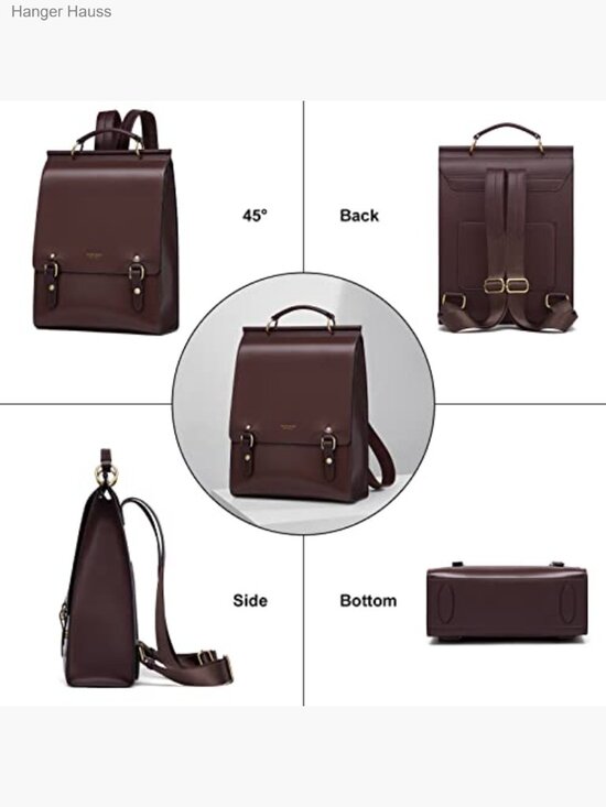 Genuine Leather Backpack Purse For Women Large College Travel Daypack main image 5